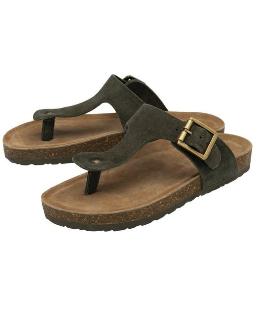 Ravel Brown Barran Toe Post Sandals