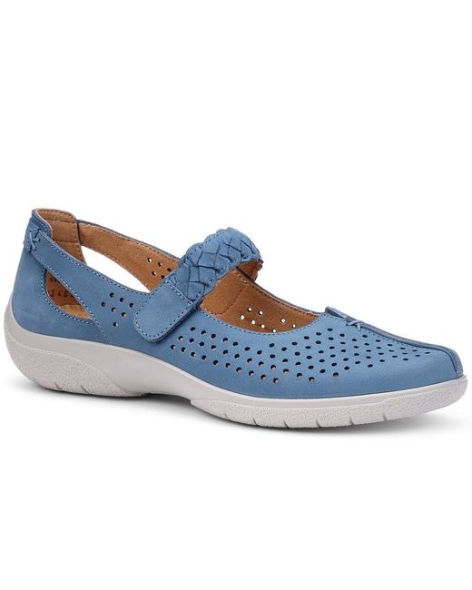 Hotter Blue Quake Ii Extra Wide Mary Jane Shoes