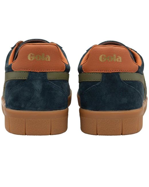 Gola Blue Hurricane Suede Trainers Size: 7 for men