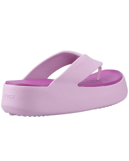 CROCSTM Purple Getaway Platform Flip Toe Post Sandals
