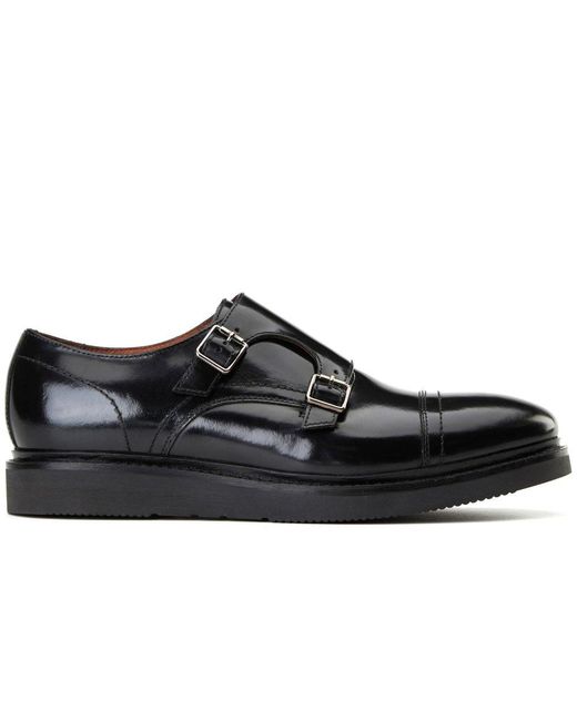 Base London Black Knight Monk Shoes for men