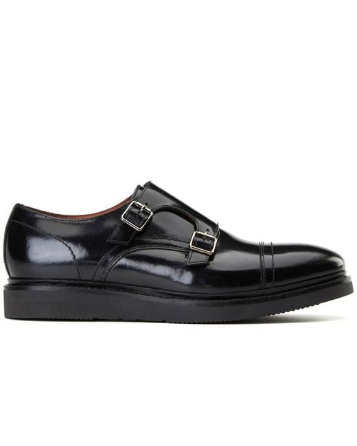 Base London Black Knight Monk Shoes for men