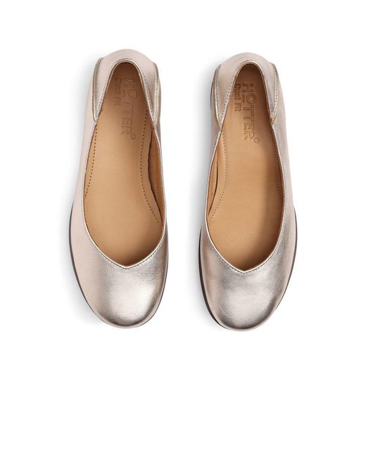 Hotter Brown Birdie Ballet Pumps