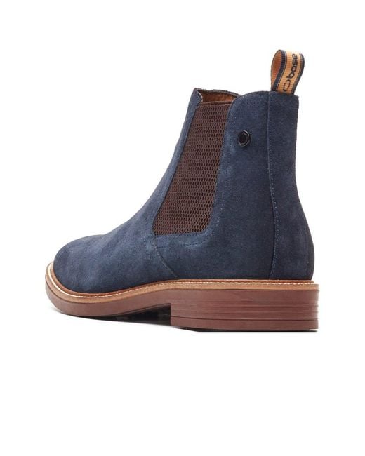 Base London Blue Sussex Chelsea Boots for men