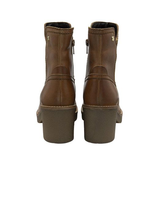 Ravel Brown Lawers Heeled Ankle Boots