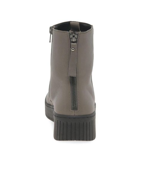 Gabor Gray Tower Ankle Boots