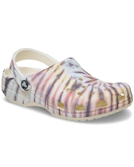 CROCSTM Pink Classic Tie Dye Clogs