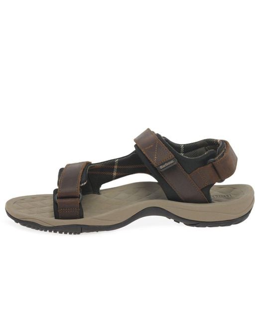Barbour Brown Pawston Sandals for men