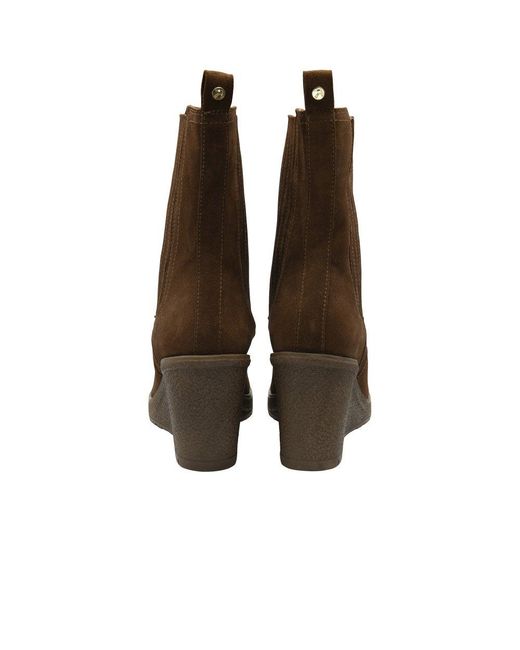 Ravel Brown Calvay Wedge Heeled Ankle Boots