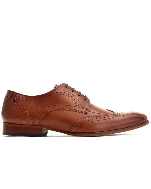 Base London Brown Barbera Lace Up Brogues for men