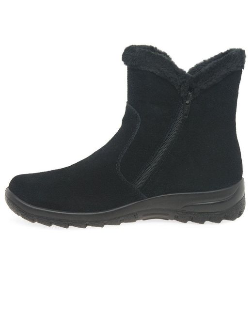 Rieker Black Everest Ankle Boots