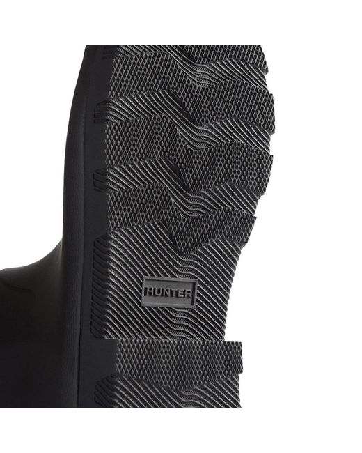 Hunter Black Downpour Adjustable Wellingtons for men