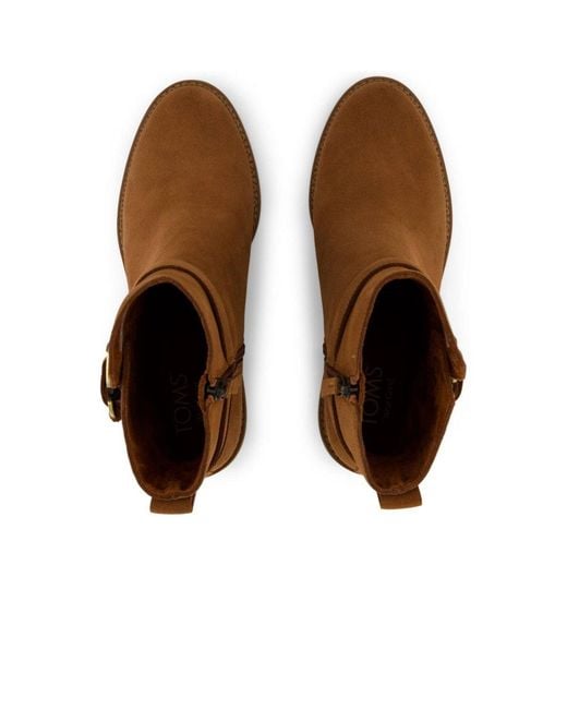 TOMS Brown Hailey Ankle Boots