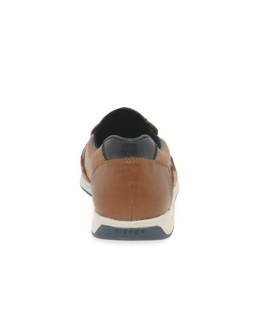 Rieker Brown Tempo Slip On Shoes for men