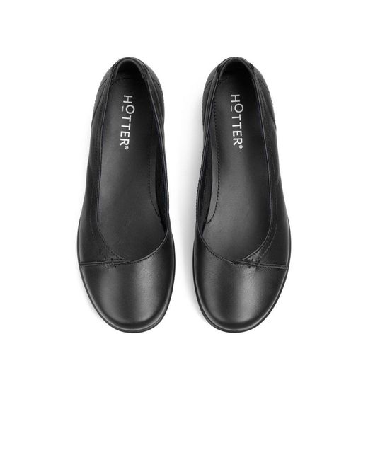 Hotter Black Robyn Ii Wide Fit Pumps