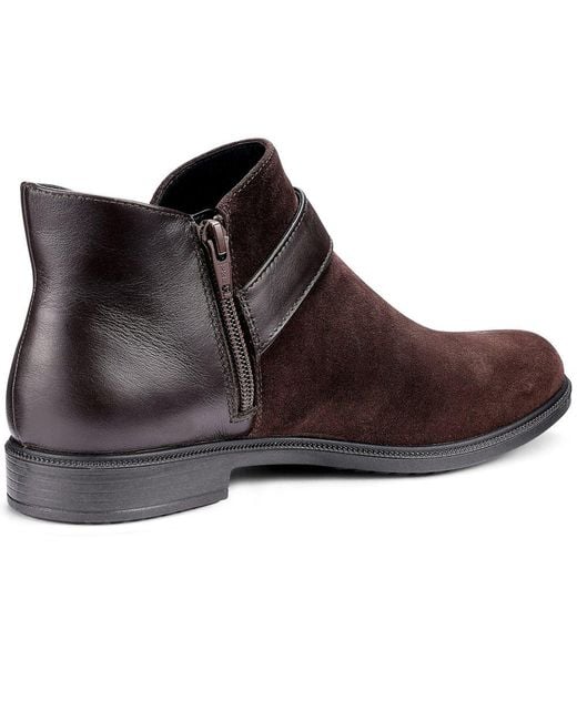 Hotter Brown Linton Wide Fit Ankle Boots