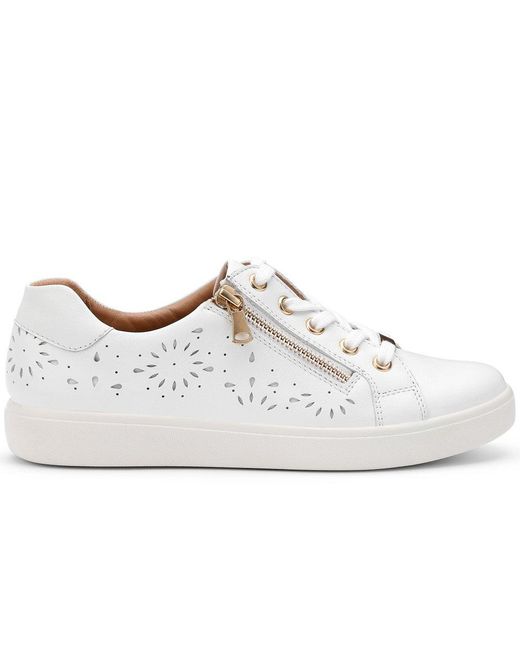 Hotter White Wonder Extra Wide Trainers