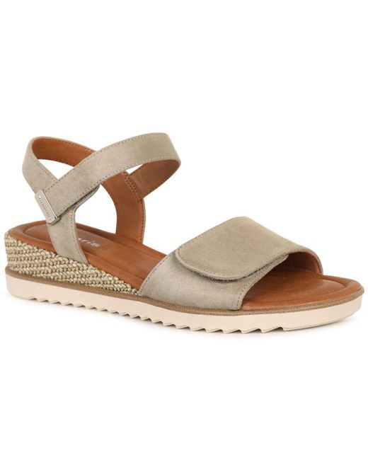 Tamaris Brown Iris Low Wedge Sandals