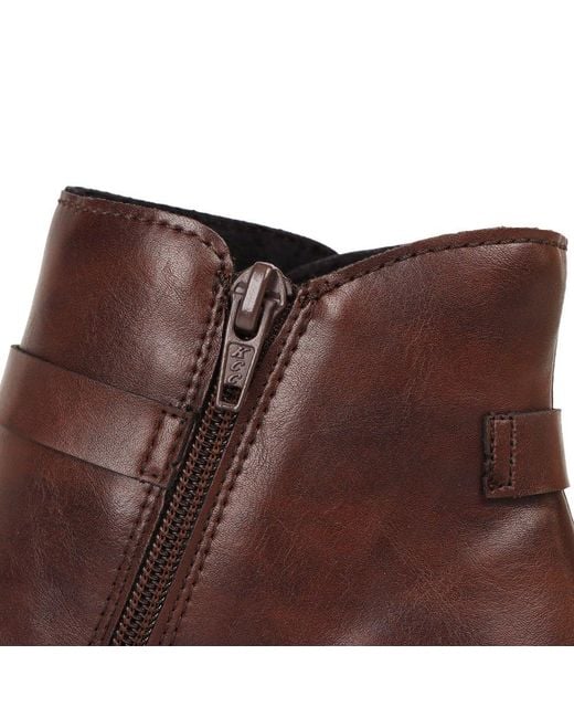 Rieker Brown Cawood Ankle Boots