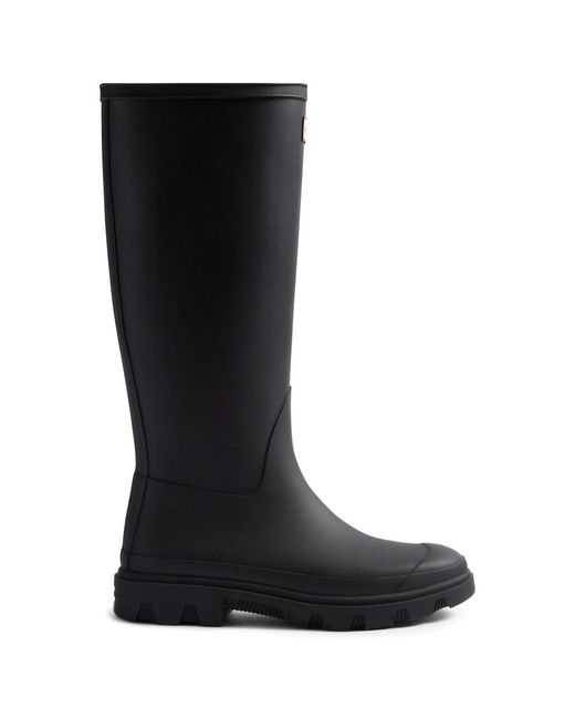 Hunter Black Downpour Tall Wellingtons for men