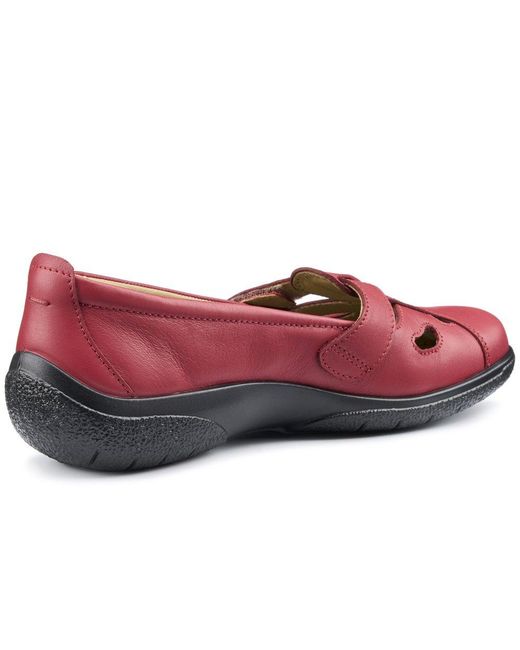 Hotter Red Nirvana T-Bar Casual Shoes