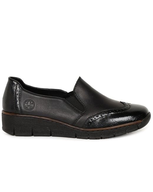 Rieker Gamble Shoes Patent in Black Lyst UK