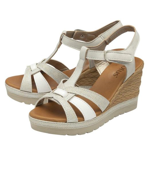 Lotus Metallic Cavallo Wedge Sandals
