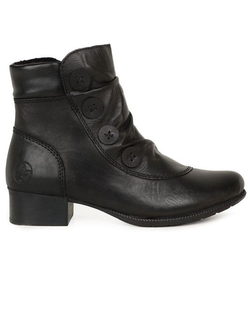 Rieker Black Pickering Ankle Boots