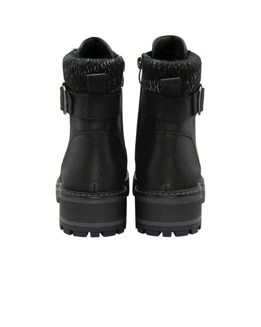 Lotus Black Gretal Ankle Boots