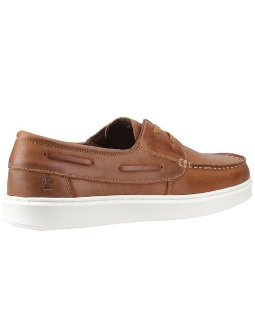 Hush Puppies Brown Madden Boat Shoes for men