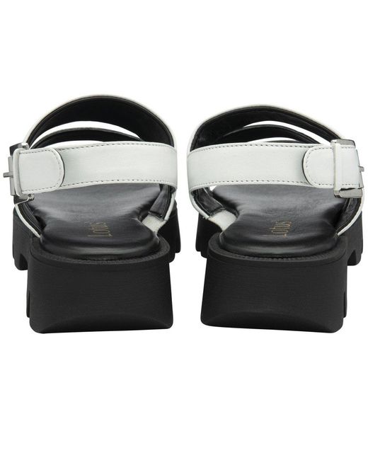 Lotus Black Xena Flatform Sandals