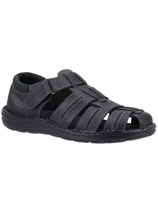 Hush Puppies Black Albert Fisherman Sandals for men