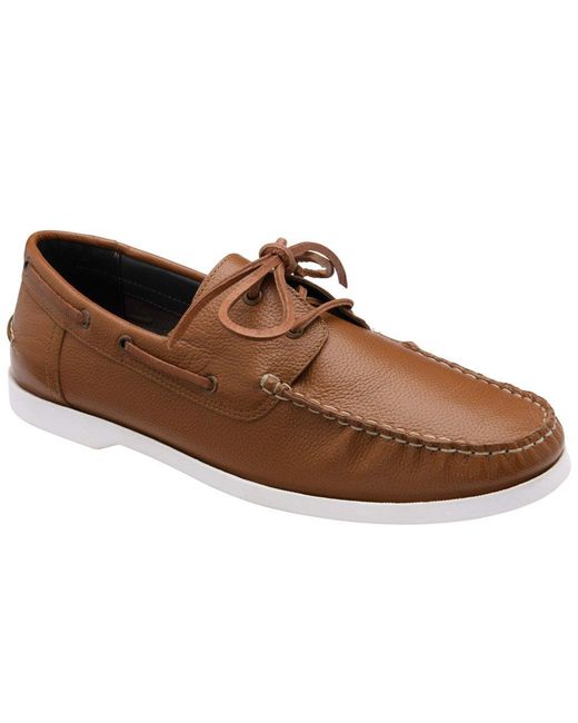 Frank Wright Brown Reaney Boat Shoes for men