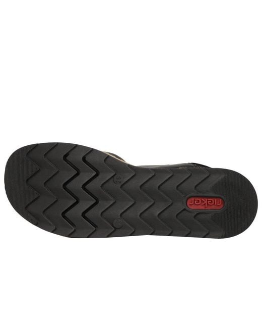 Rieker Black Cayman Sandals