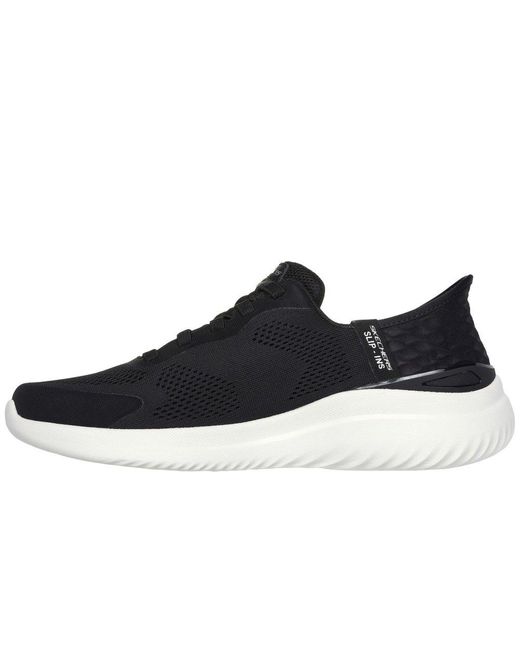Skechers Black Bounder 2.0 Emerged 232459-Bkw Slip On Shoes for men