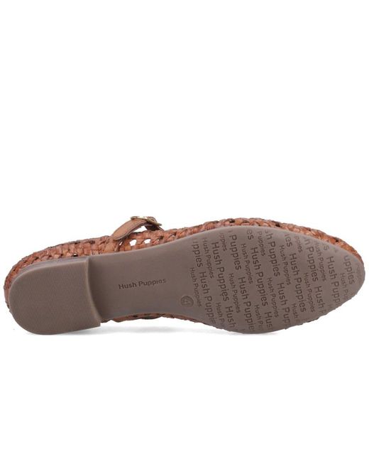 Hush Puppies Brown Delaney Woven Mary Jane Shoes