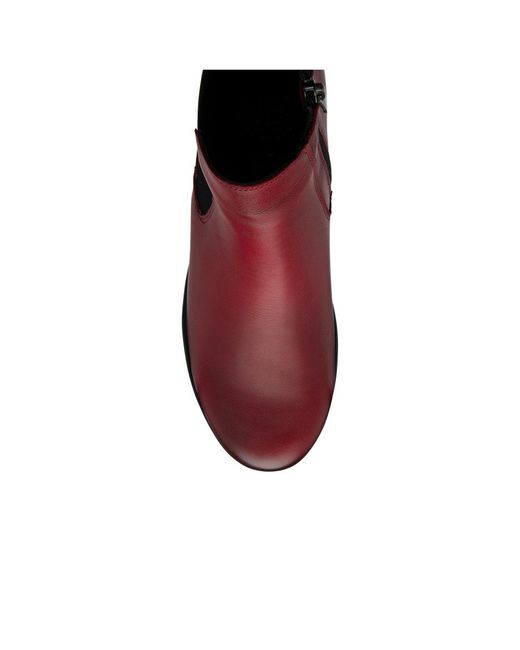 Lotus Red Dresden Ankle Boots