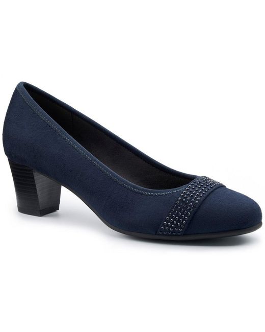 Hotter Blue Salsa Wide Fit Court Shoes