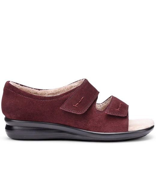 Hotter Red Siesta Slippers