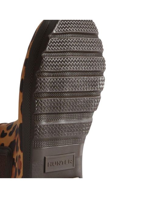 Hunter Brown Original Chelsea Leopard Wellingtons
