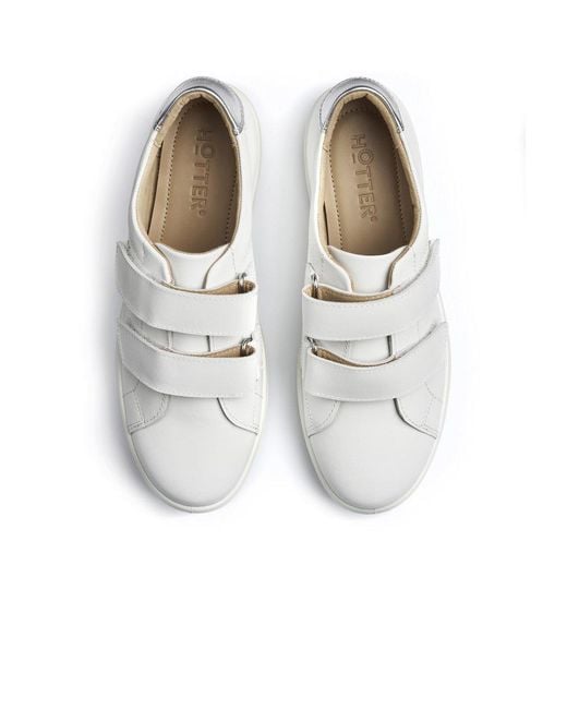Hotter White Wave Extra Wide Trainers