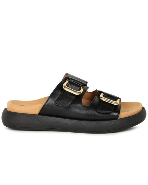 Gabor Black Abe Mule Sandals