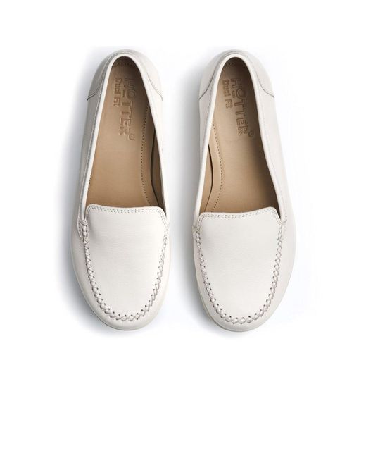 Hotter White Jazz Extra Wide Shoes