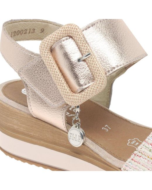 Remonte Metallic Capri Wedge Heel Sandals