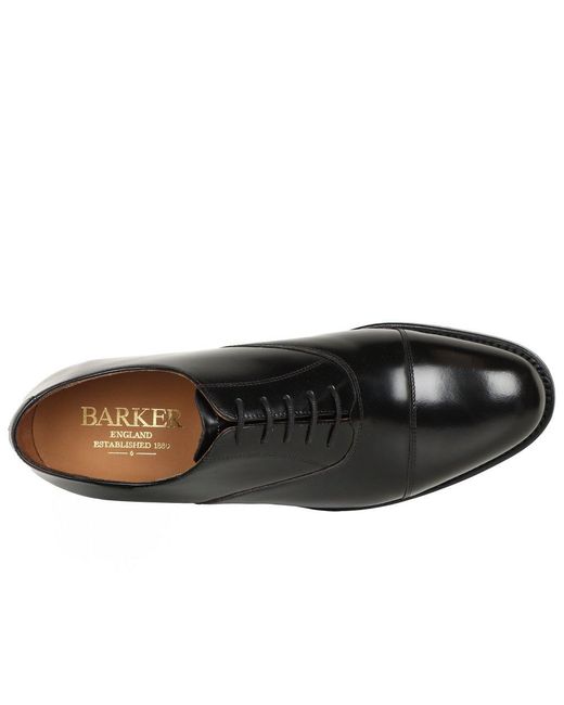 Barker Black Luton Formal Lace Up Oxford Shoes for men