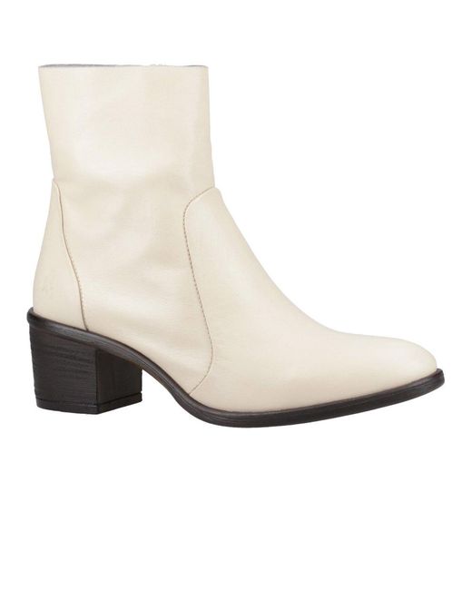 Hush Puppies White Winona Ankle Boots