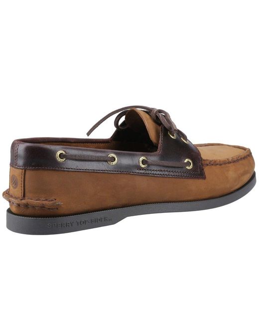 Sperry Top-Sider Brown Authentic Original 2-Eye Boat Shoes for men