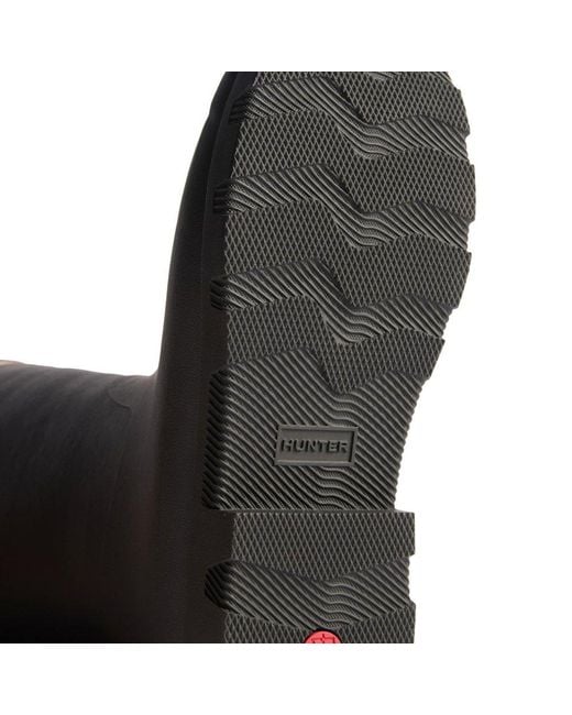 Hunter Black Downpour Tall Insulated Wellingtons for men
