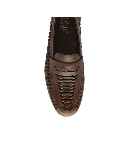 Lotus Brown Hanbury Loafers for men