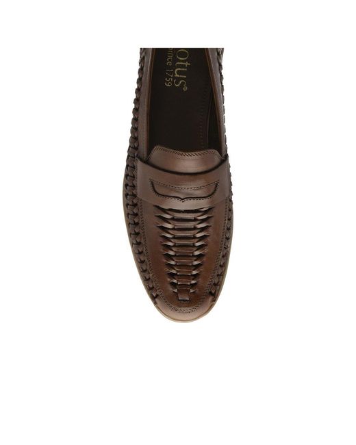 Lotus Brown Hanbury Loafers for men